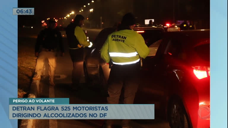 Vídeo: Detran flagra 525 motoristas dirigindo alcoolizados no DF