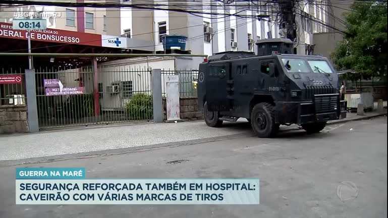 Vídeo: Polícia reforça segurança no Hospital Federal de Bonsucesso