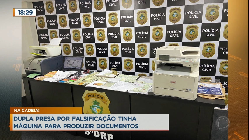 Vídeo: Dupla é presa por falsificação de documentos no Entorno do DF