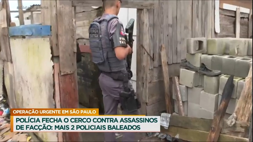 Vídeo: Operação policial busca suspeitos que tentaram matar dois agentes na Baixada Santista