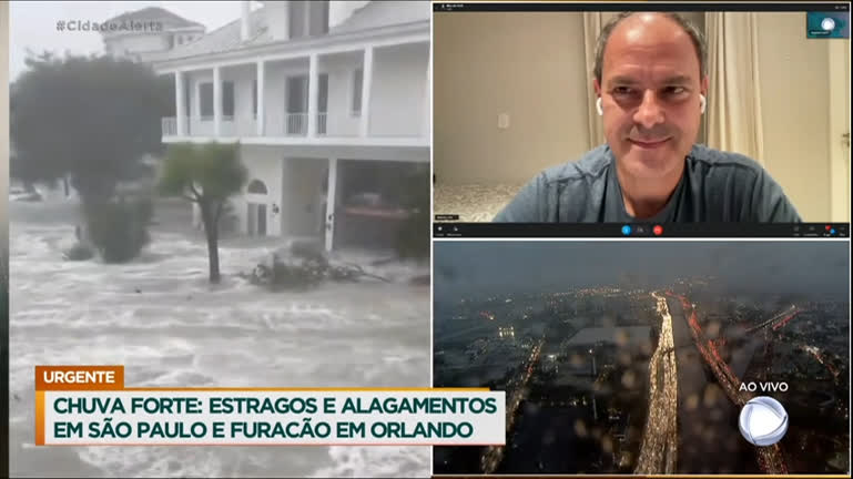 Vídeo: Empresário brasileiro que mora em Orlando fala da passagem do Furacão Ian