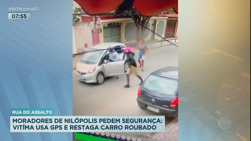 Vídeo: Vítima de assalto em Nilópolis recupera carro usando GPS