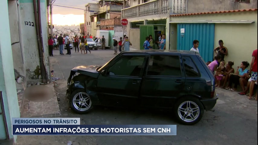 Vídeo: Número de infrações de motoristas sem CNH aumenta em Minas Gerais