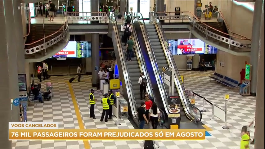Vídeo: Cancelamentos de voos disparam em agosto e afetam 75 mil passageiros no Brasil