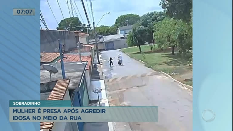 Vídeo: Mulher é presa após agredir idosa em Sobradinho (DF)