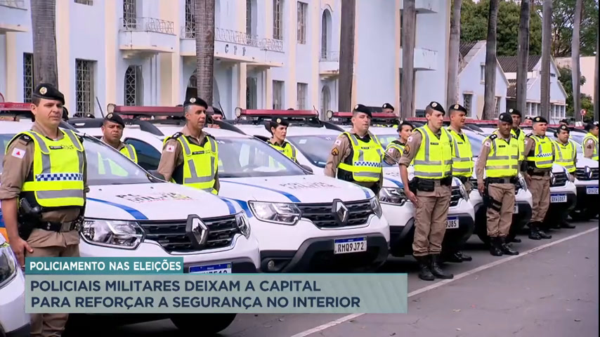 Vídeo: Policiais militares deixam BH para reforçar a segurança no interior
