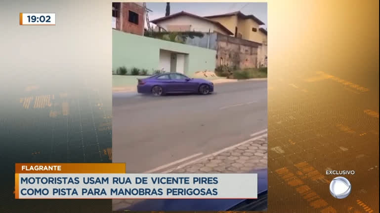 Vídeo: Motoristas usam rua de Vicente Pires como pista para manobras