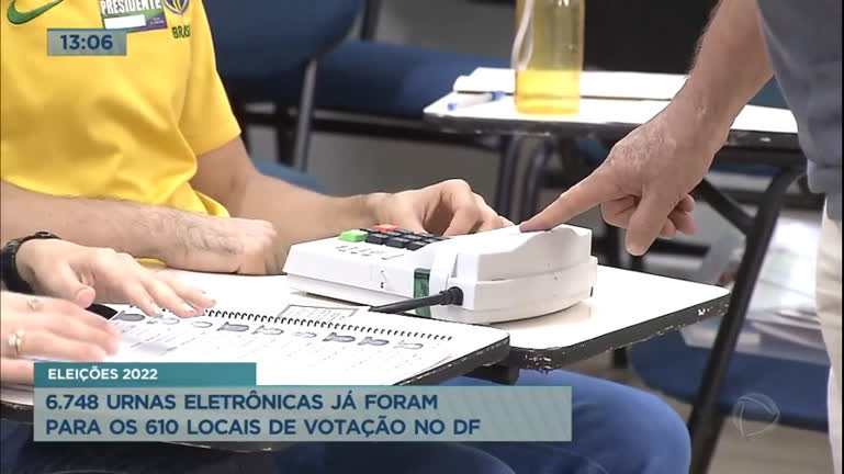 Vídeo: 6.748 urnas eletrônicas já foram distribuídas para os 610 locais de votação no DF