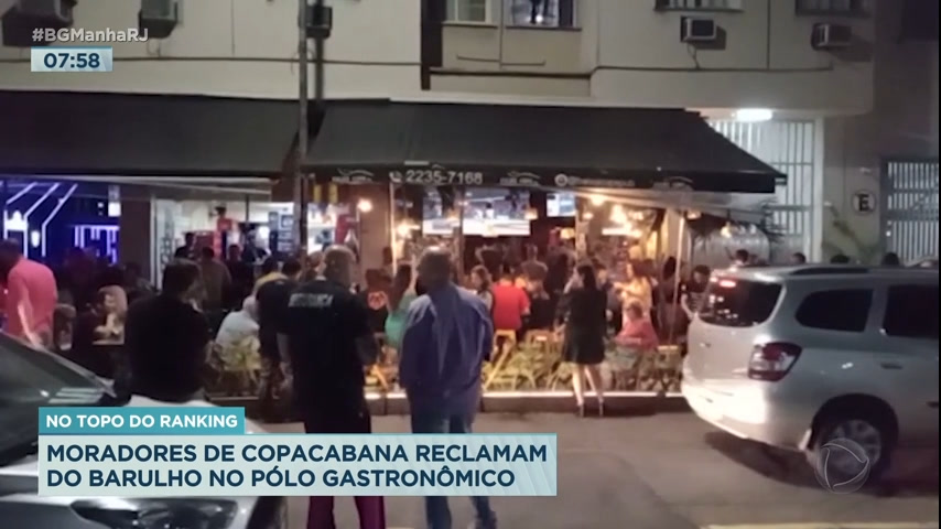 Vídeo: Vizinhos de polo gastronômico reclamam de barulho em Copacabana