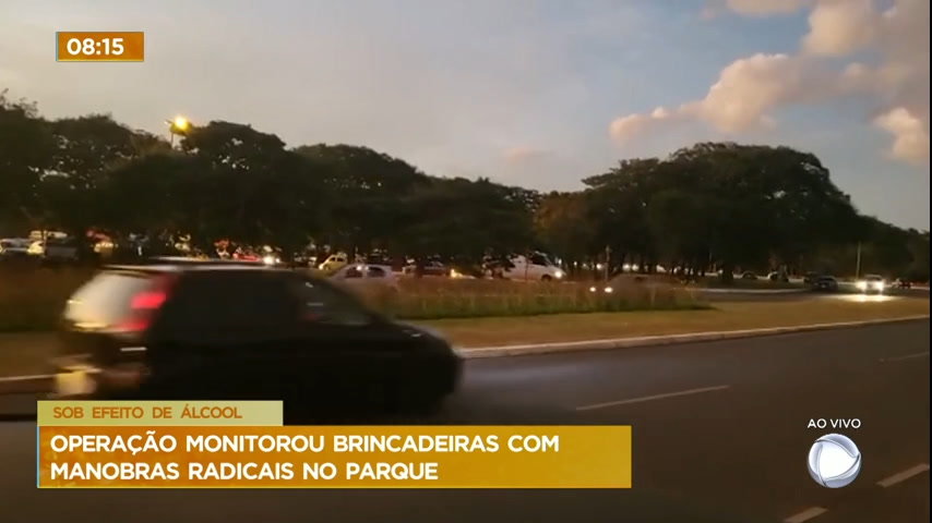 Vídeo: Operação do Detran-DF flagra motoristas fazendo manobras radicais no Parque da Cidade