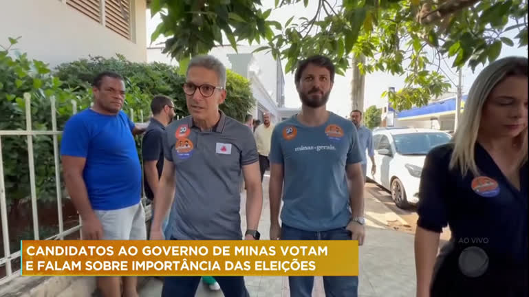 Vídeo: Candidatos ao governo de Minas votam e falam sobre importância das eleições