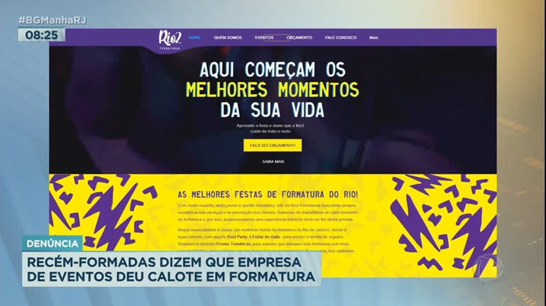 Vídeo: Formandas denunciam calote de empresa contratada para festa no Rio