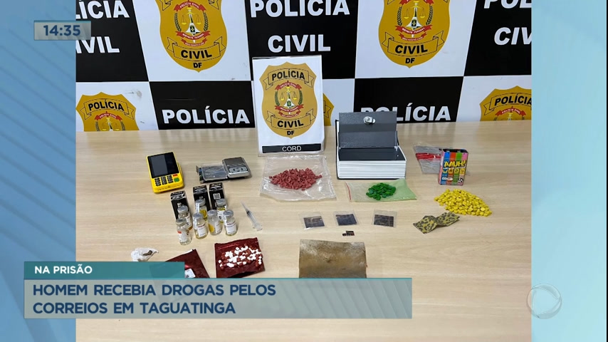 Vídeo: Homem recebia drogas pelos correios em Taguatinga
