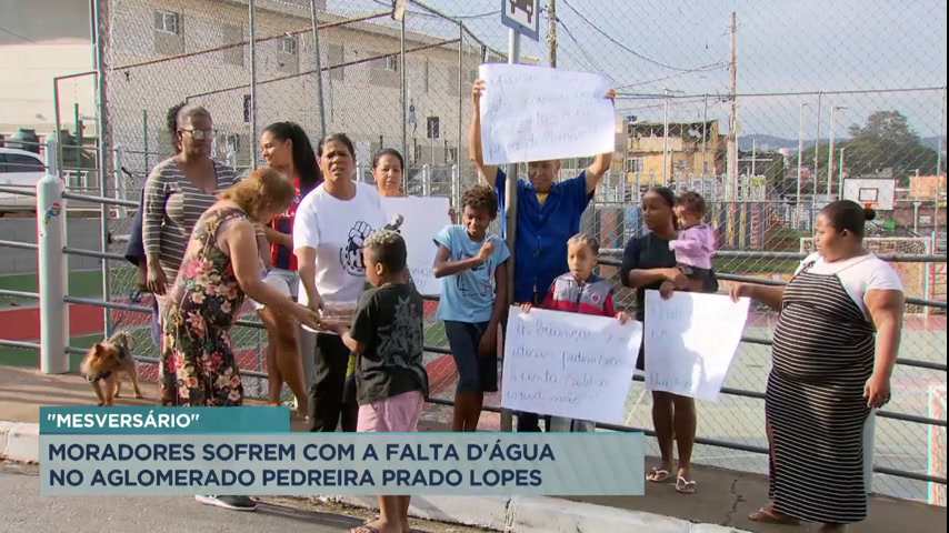 Vídeo: Moradores sofrem com a falta d'água no aglomerado Pedreira Prado Lopes