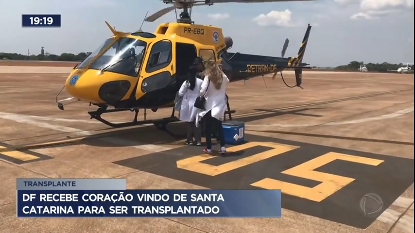 Vídeo: DF recebe coração vindo de Santa Catarina para ser transplantado
