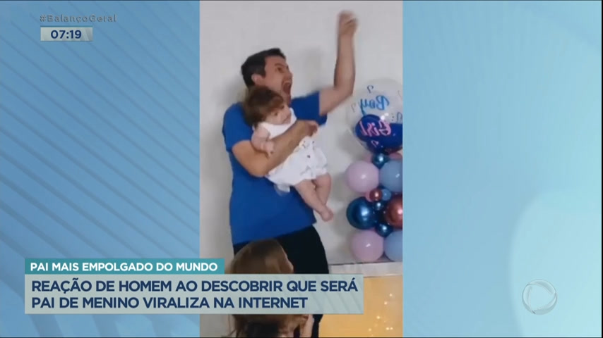Vídeo: Reação de homem ao descobrir que será pai de menino viraliza na internet