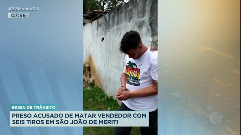 Vídeo: Polícia prende suspeito de matar vendedor com seis tiros na Baixada Fluminense