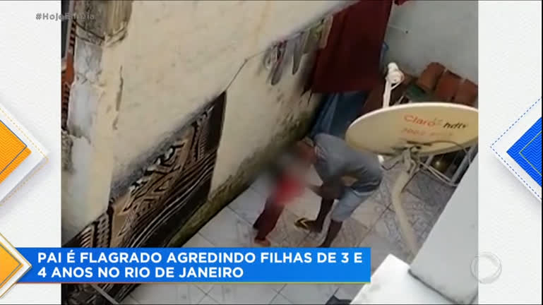Vídeo: Pai é flagrado agredindo filhas de 3 e 4 anos no RJ