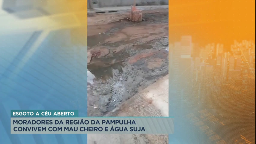 Vídeo: Moradores da região da Pampulha convivem com mau cheiro e água suja