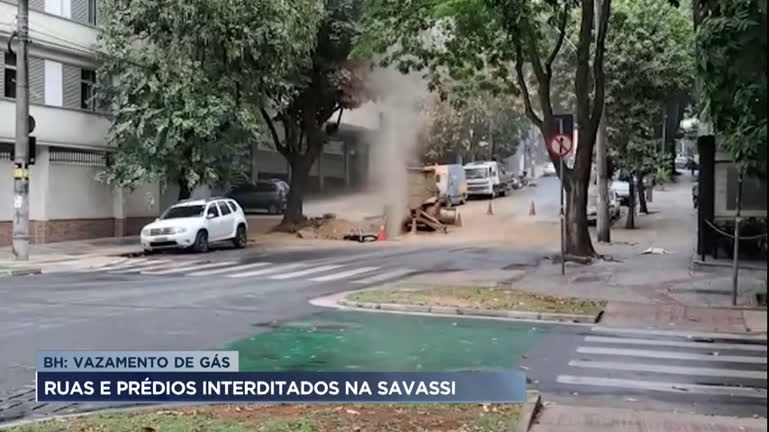 Vídeo: Vazamento de gás interdita ruas e prédios em BH
