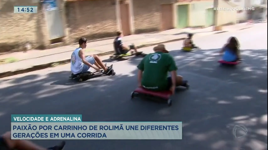 Vídeo: Corrida de carrinho de rolimã revive infância de moradores em BH