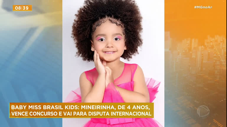 Vídeo: Mineira de 4 anos vence Baby Miss Brasil Kids e vai para disputa internacional