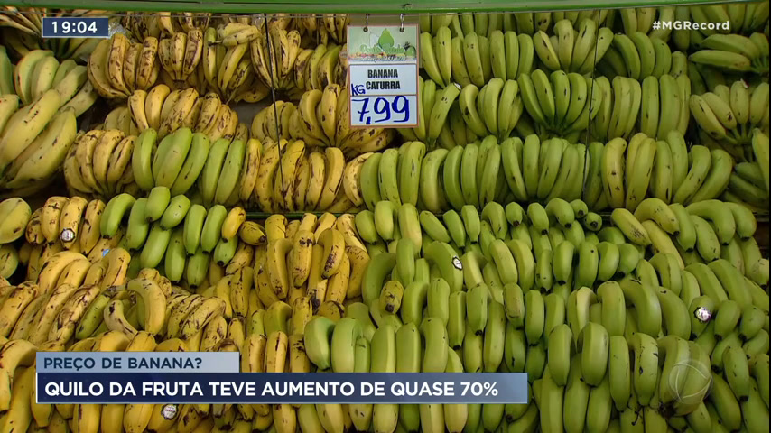 Vídeo: Preço da banana sobe quase 70% em um mês