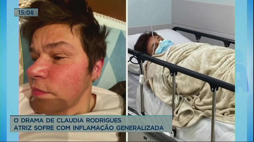 Vídeo: Cláudia Rodrigues é hospitalizada após inflamação generalizada