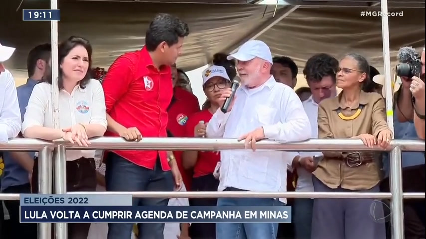 Vídeo: Lula volta a cumprir agenda de campanha em Minas Gerais