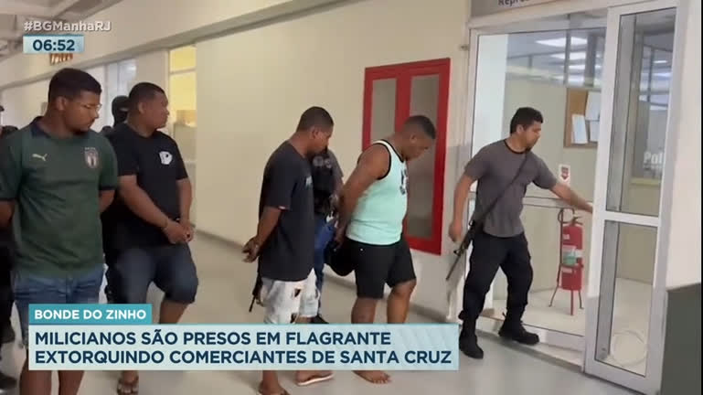 Vídeo: Milicianos que extorquiam comerciantes são presos em Santa Cruz