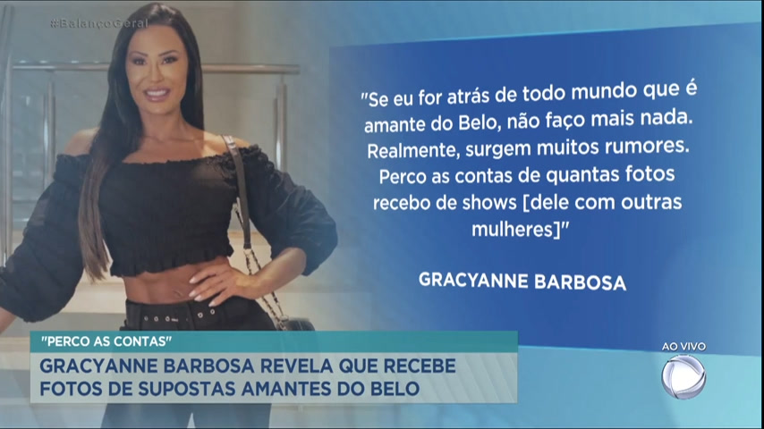 Vídeo: Gracyanne Barbosa diz que não se importa que Belo tenha amantes