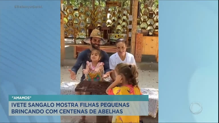 Vídeo: Ivete Sangalo mostra filhas brincando com abelhas em casa