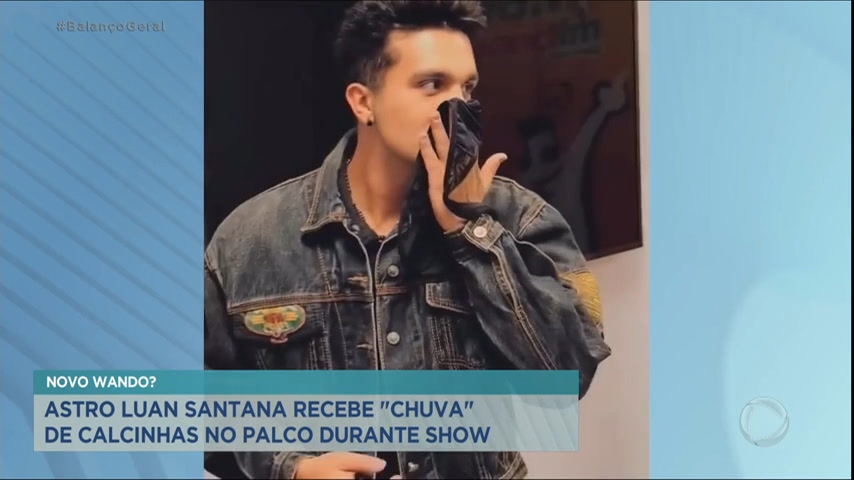 Vídeo: Luan Santana é recebido com "chuva de calcinhas" durante show