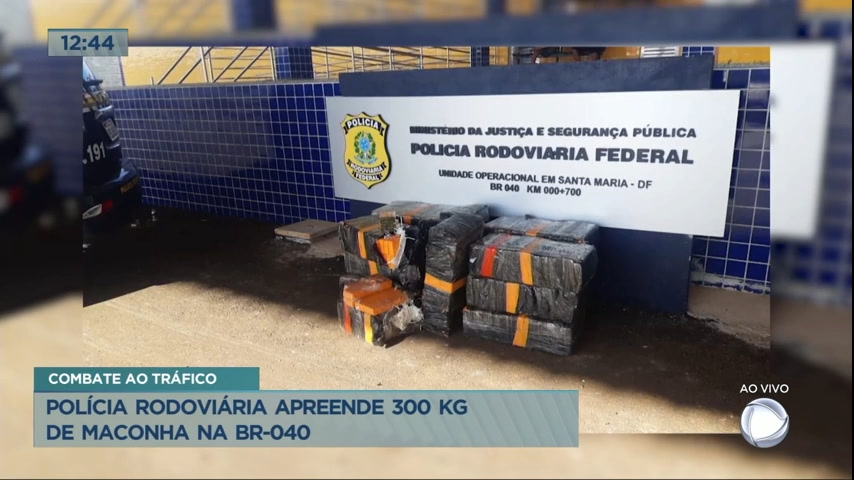 Vídeo: Polícia Rodoviária apreende 300 kg de maconha na BR 040