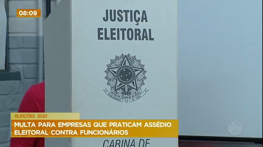 Vídeo: TRT determinou multa de R$ 10 mil para empresas que praticarem assédio eleitoral contra funcionários