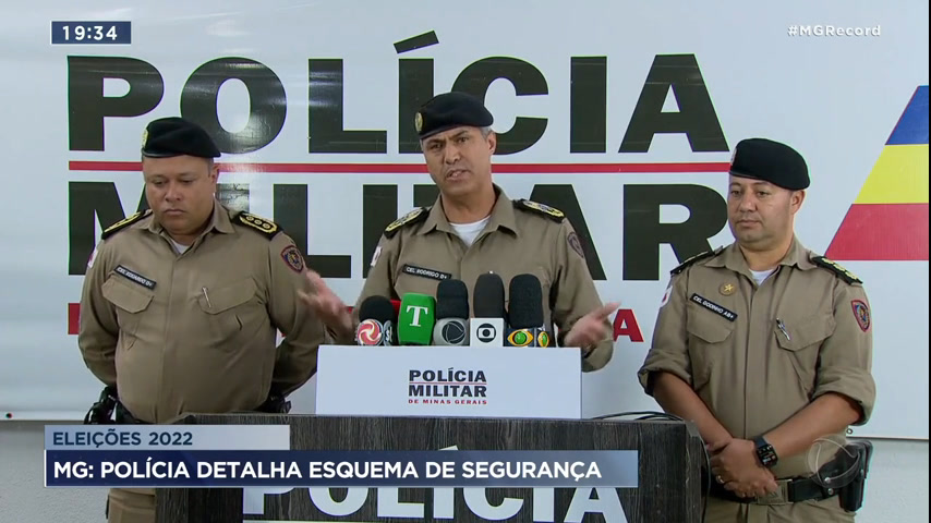 Vídeo: Polícia Militar detalha esquema de segurança para as eleições em Minas Gerais