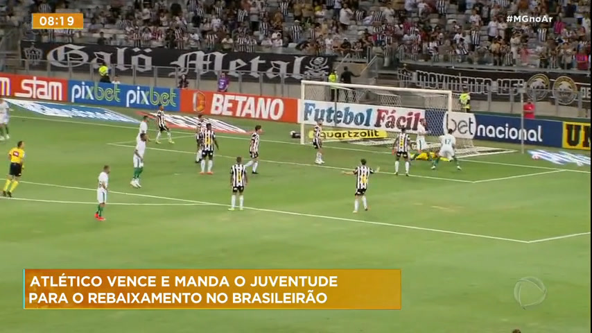 Vídeo: Atlético vence e manda o Juventude para o rebaixamento do Brasileirão