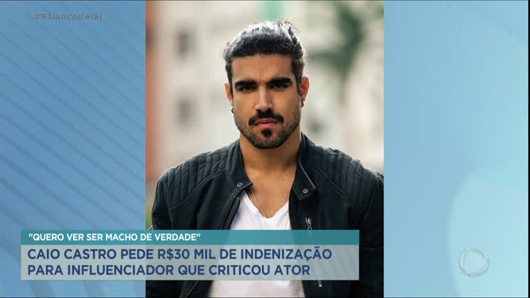 Vídeo: Caio Castro pede R$ 30 mil de indenização a influenciador que o criticou por não dividir a conta com namorada