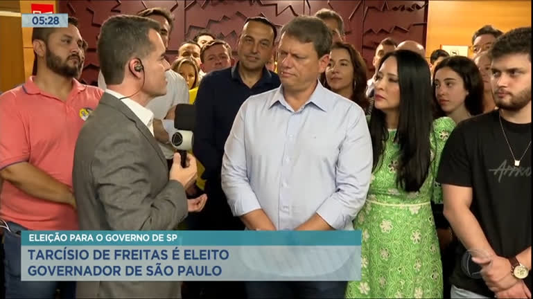 Vídeo: Eleito governador, Tarcísio de Freitas promete governar com quadros técnicos em SP