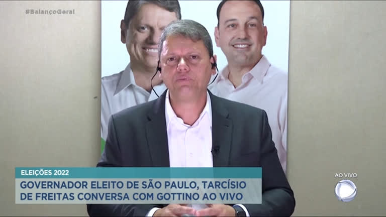 Vídeo: Governador eleito de SP, Tarcísio de Freitas conversa com Reinaldo Gottino
