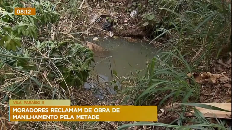 Vídeo: Santo Antônio do Descoberto: moradores reclamam de obra inacabada no bairro Vila Paraíso II