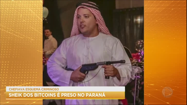Vídeo: "Sheik dos Bitcoins" é preso no Paraná por esquema de fraudes com criptomoedas