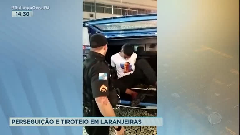 Vídeo: Arrastão provoca perseguição e troca de tiros em Laranjeiras