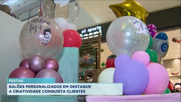 Vídeo: Balões personalizados ganham espaço em comemorações