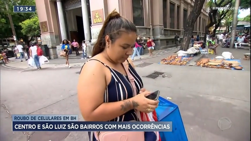 Vídeo: Região central e bairro São Luiz de BH são recordistas em roubos de celulares