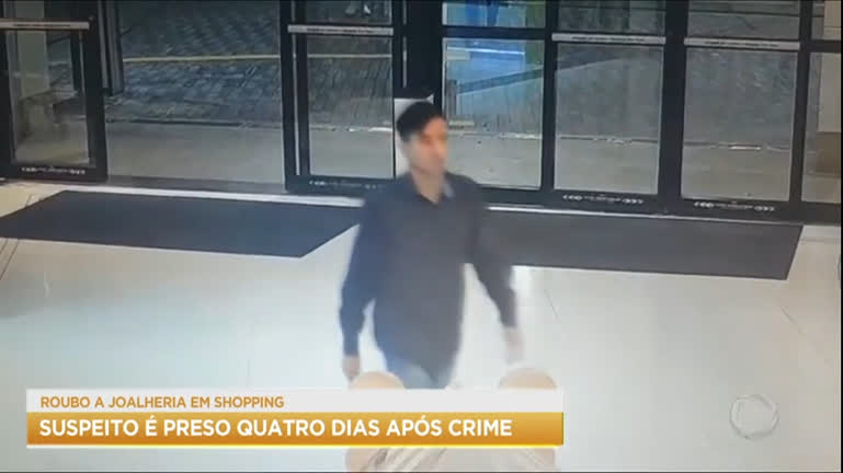 Vídeo: Suspeito de roubar joalheria de shopping em SP é preso
