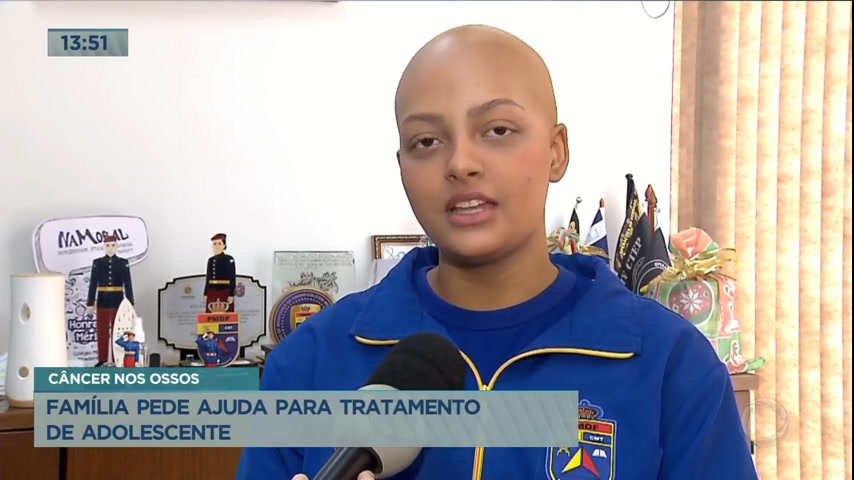 Vídeo: Família pede ajuda para tratamento de adolescente com câncer