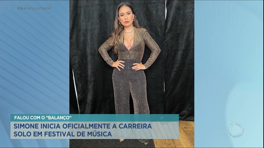 Vídeo: Simone lança carreira solo em festival de música em Goiás