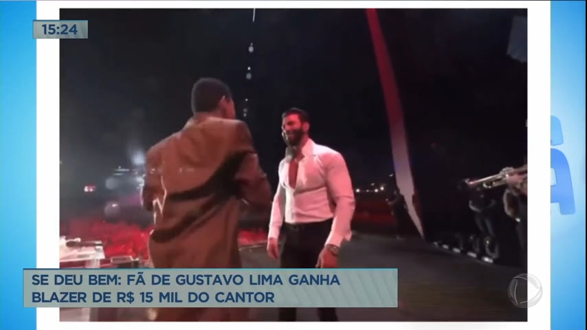 Vídeo: Fã de Gusttavo Lima ganha blazer de R$ 15 mil do cantor