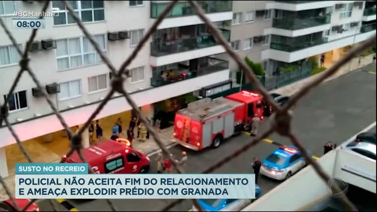 Vídeo: Policial militar ameaça explodir prédio com granada